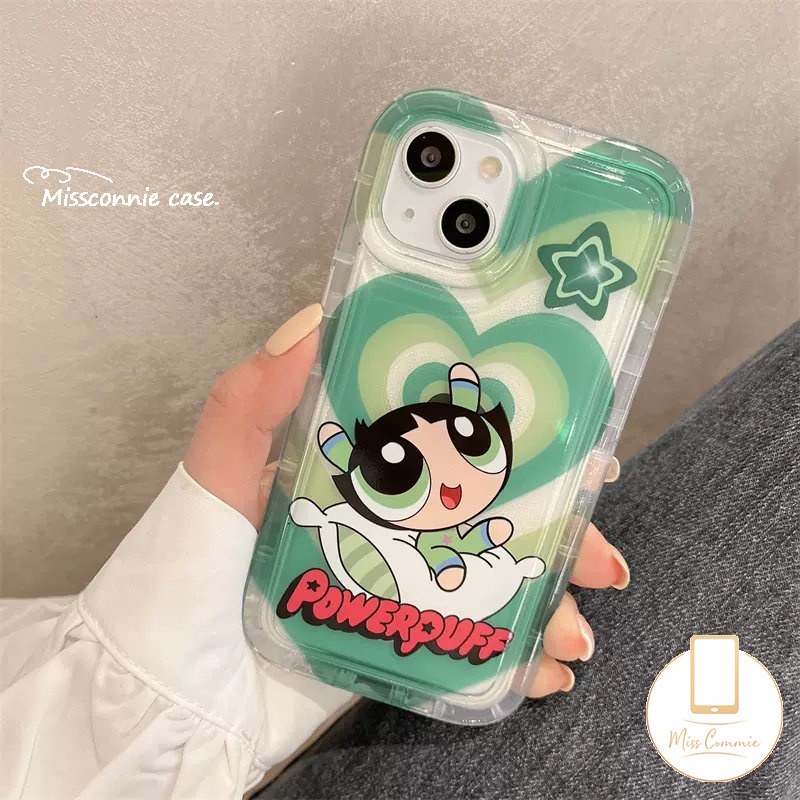 IPHONE Casing Ponsel Airbag Shockproof Bening Kompatibel Untuk Iphone11 14 13 12 Pro MAX XR 7 8 6 6S Plus X XS MAX Kartun Lucu Anak-Anak Perempuan Manis Cinta Hati Lembut TPU Penutup Belakang