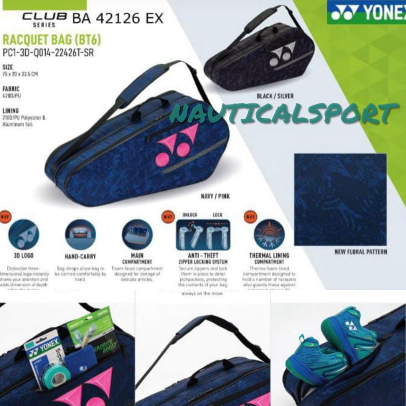 Tas Pro  Badminton Yonex BT6 Original Club SeriesDIJAMIN 100 % ORIGINAL