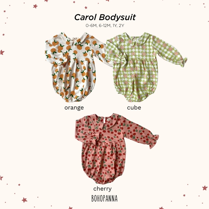 Bohopanna Yvonne &amp; Carol Bodysuit / Romper Bodysuit Bayi 0-2thn