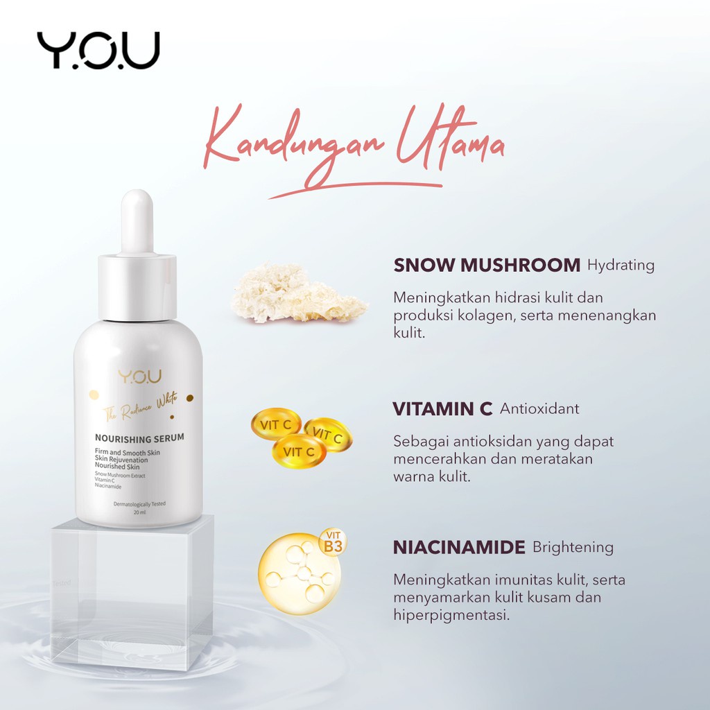 (READY) Y.O.U YOU The Radiance White Purifying Facial Foam/Serum/Cream Gel BPOM