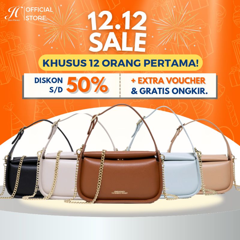 TAS SELEMPANG RANTAI BAHU SLING SHOULDER BAG WANITA KINDY BAG BY JIMS HONEY ORIGINAL MODEL TERBARU 2