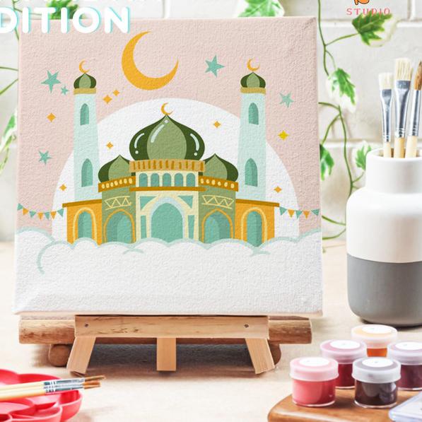 

Painting by number Kit Lukisan Masjid Al Aqsa Hampers Ramadhan Art set - Masjid 3, 15x15