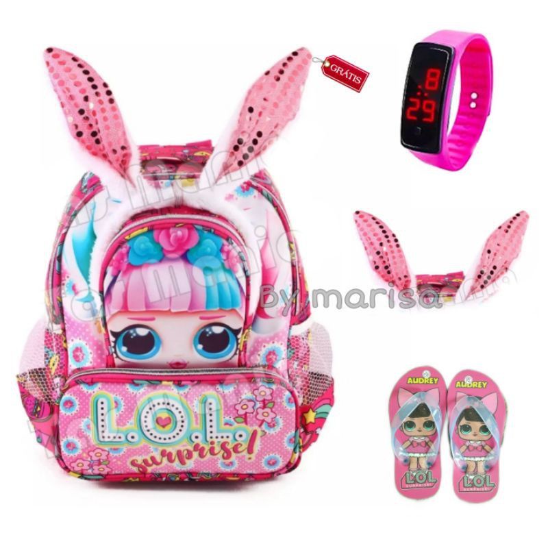 Tas Ransel Troly LOL Bando Ransel dorong roda Tas anak Sekolah TK