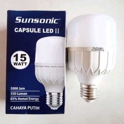 Bola Lampu Led Sunsonic 15 Watt Model Eksklusif Tabung/ Tube