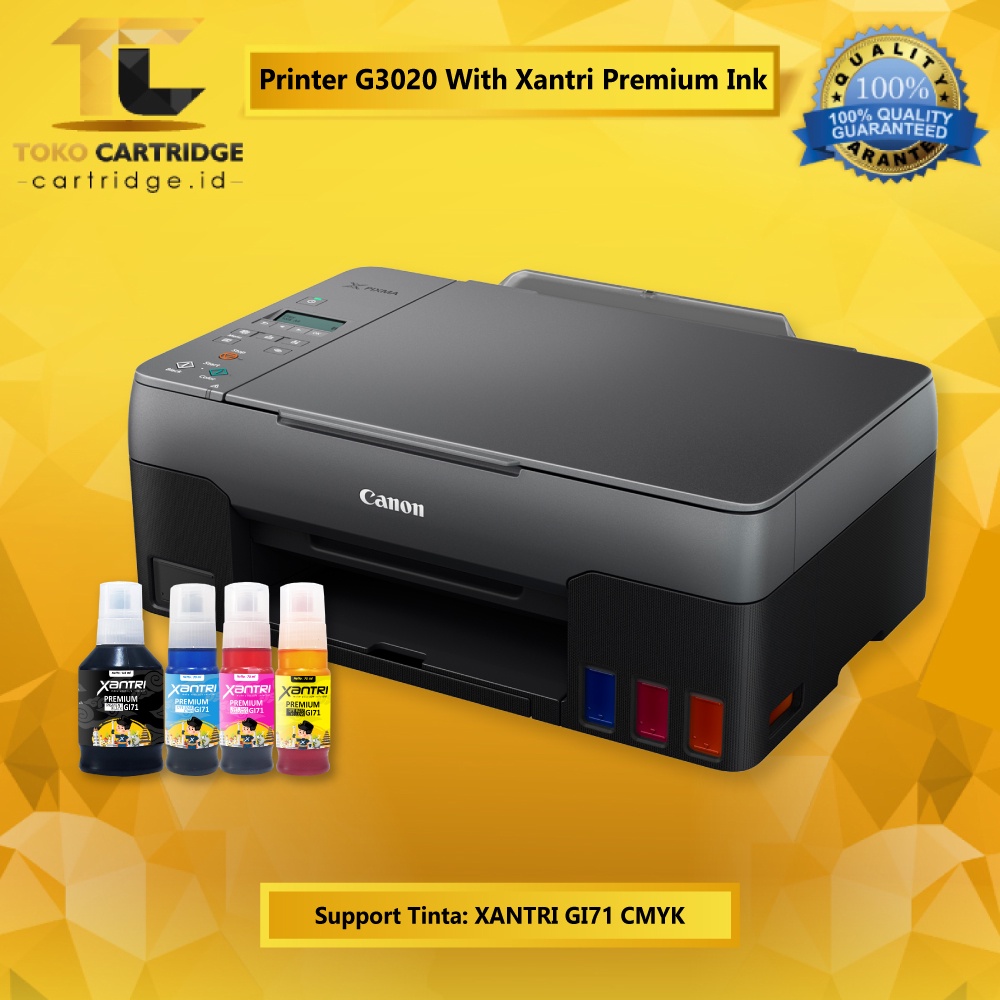 Printer Canon Pixma G2010 / G2020 / G3010 / G3020 / G4010 / G3060 Print Scan Copy New Ori All in One Multifungsi Optional Wireless Wifi ADF Scan Kertas Legal F4