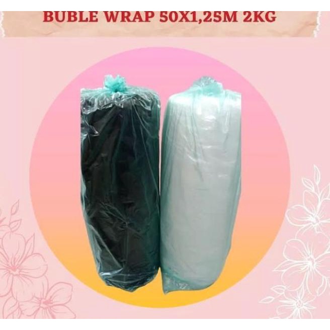 

BUBLE / BUBBLE WRAP ROLL TEBAL HITAM BENING PUTIH MURAH TEBAL 2KG SBY - Putih