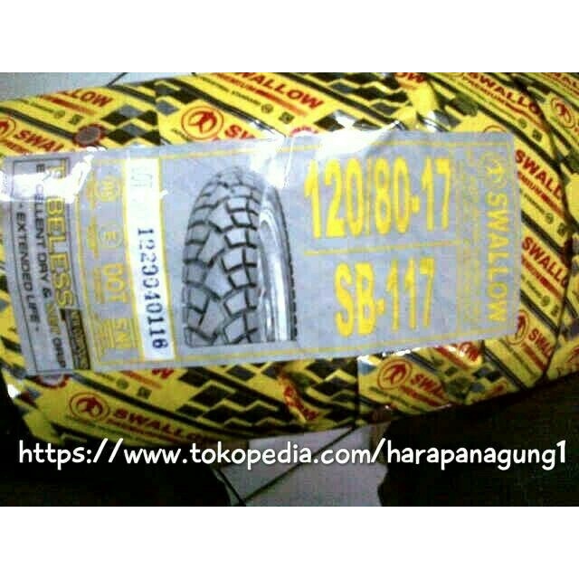 ban luar 120 80 17 swallow sb 117 tubeless