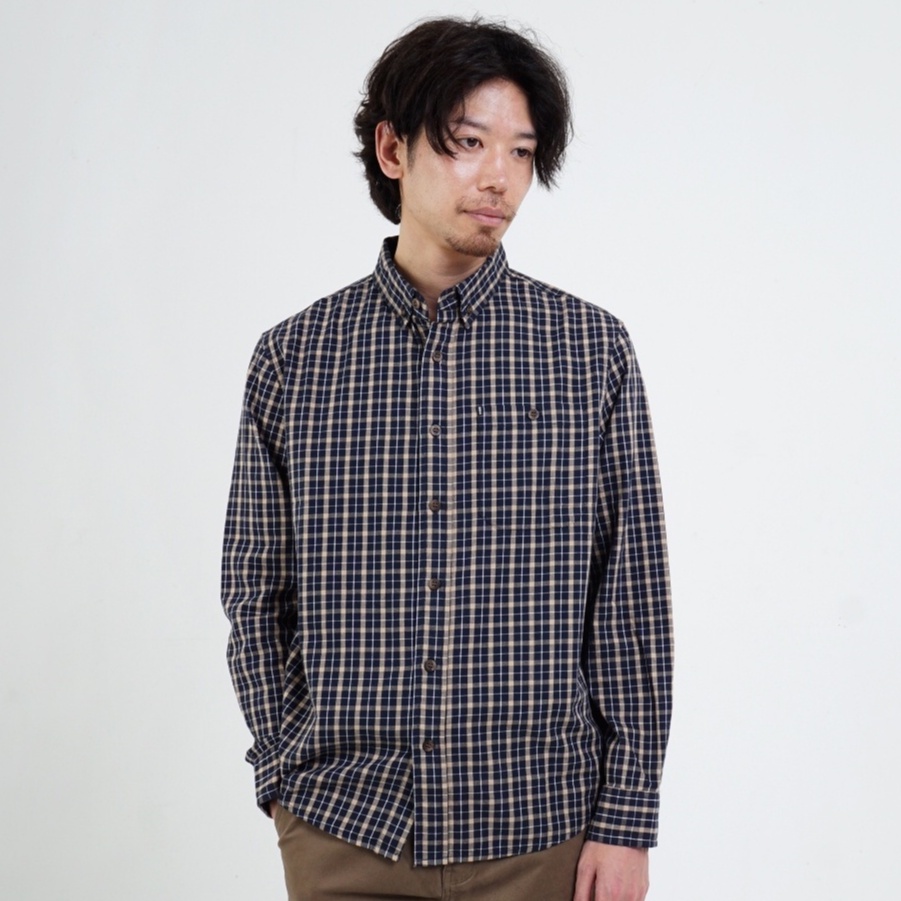 KEMEJA LENGAN PANJANG MGEE JASON C009 - NAVY