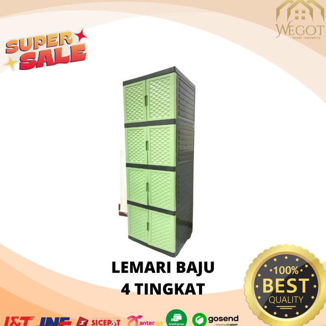 

PROMO LEMARI PLASTIK PAKAIAN 3 SUSUN 4 SUSUN stock ready