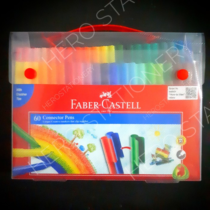 

[COD AKTIF] Connector pen faber-castell 60 warna