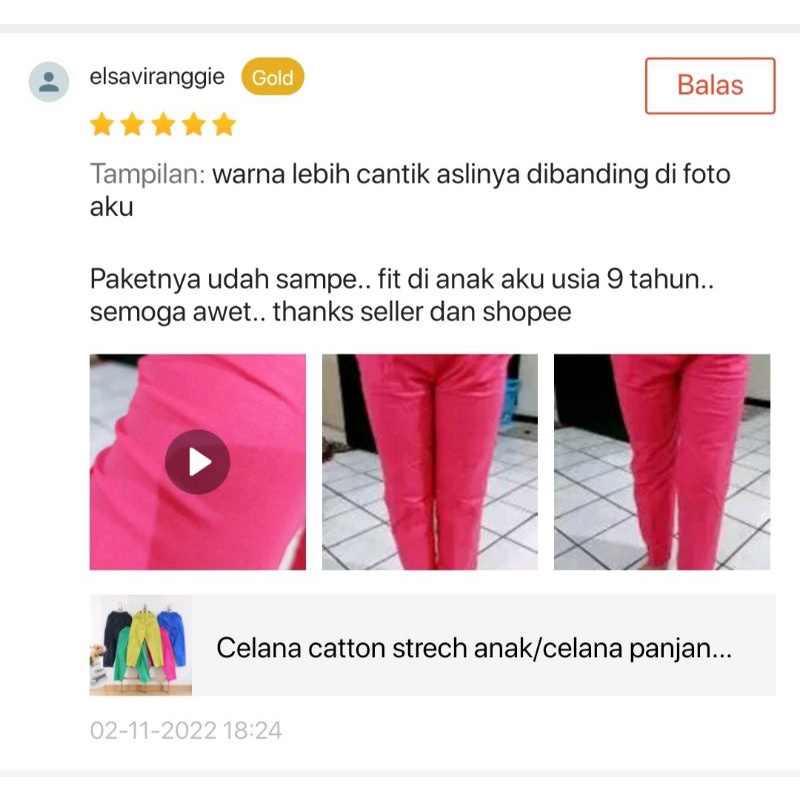 Celana catton strech anak/celana panjang anak perempuan/kulot anak/celana anak tanggung/OOTD anak