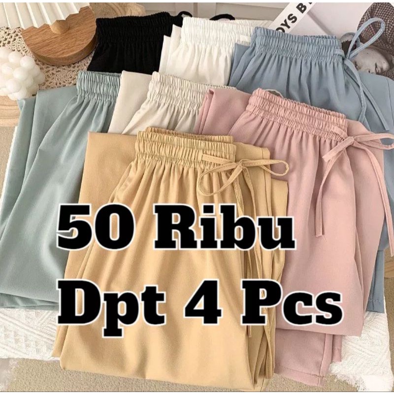 CELANA KULOT WANITA/KULOT UNIKLO/KULOT WANITA TERMURAH (BISA COD)-Redom 4picis 50rb