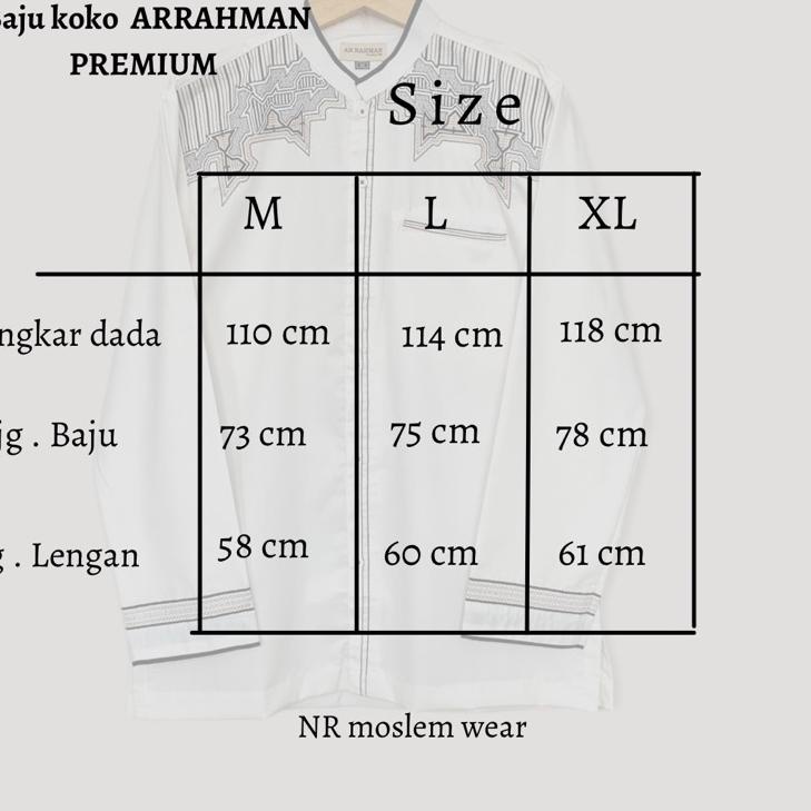 빠 BAJU KOKO PUTIH DEWASA TANGAN PANJANG  / KOKO ARRAHMAN PANJANG kode  ARK  Recomend