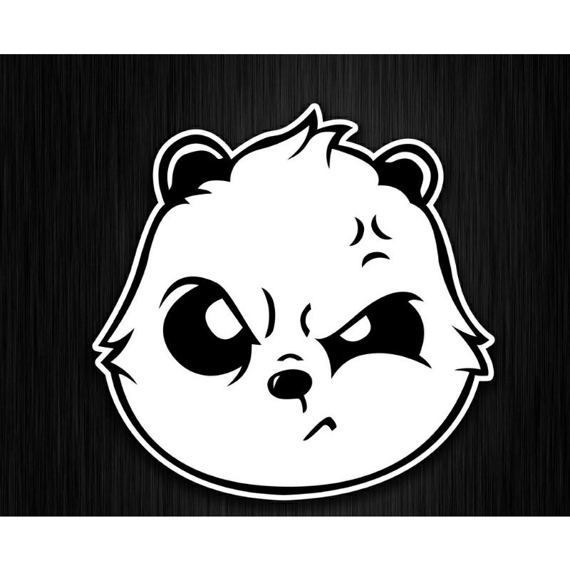 

cutthing sticker kepala panda, stiker motor, mobil laptop dll