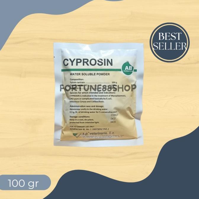 Cyprosin 100 Gr Antibiotik Obat Ayam Hewan Unggas