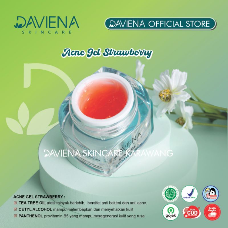 ACNE GEL STRAWBERRY|DAVIENA SKINCARE