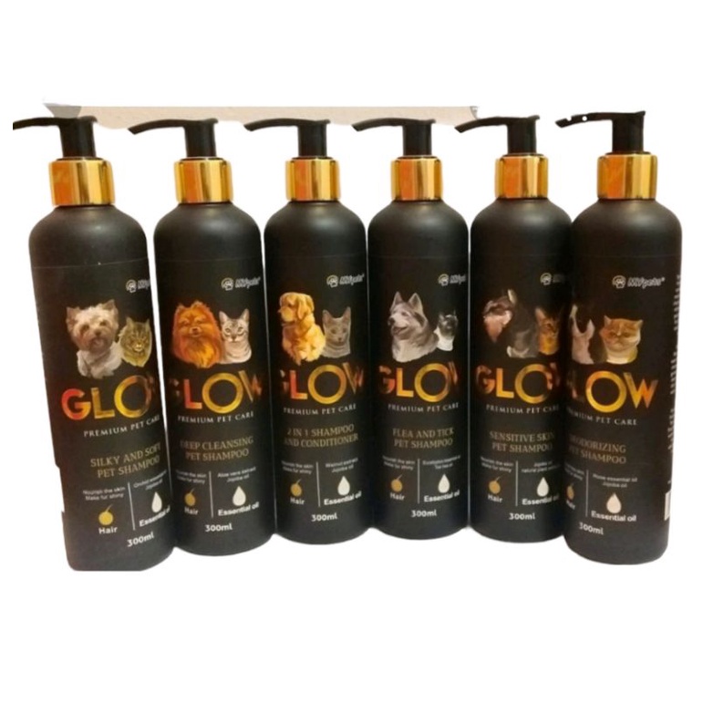 shampo GLOW shampo premium anjing kucing 300ml