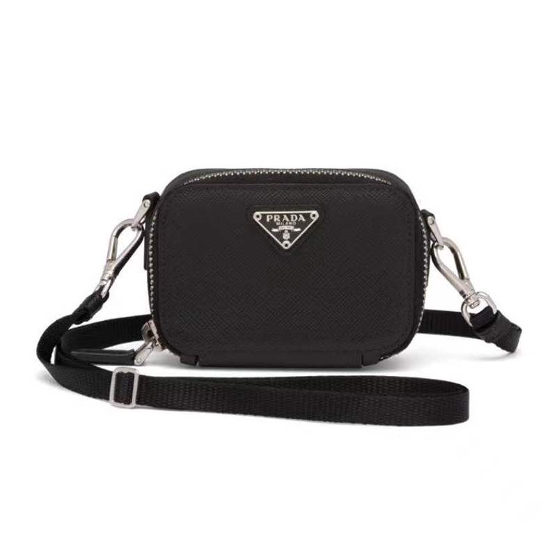 Prada 22SS men's triangle logo zipper small shoulder bag 2TT105