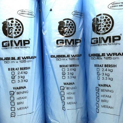 

Bubble wrap GMP Hitam 50m X 125cm - Putih