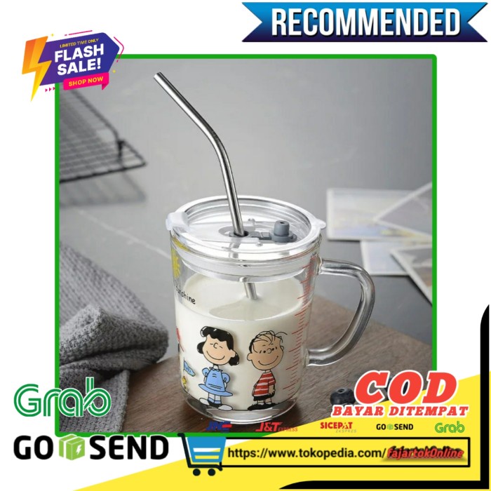 GELAS KARAKTER ANAK GELAS BELING KACA KARAKTER 400ML MUG TUMBLER ANAK
