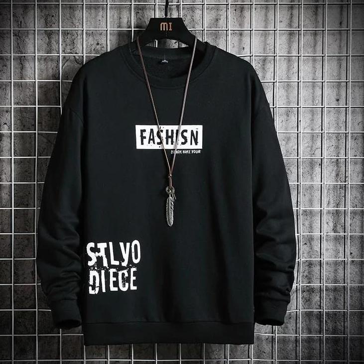 Ready DeepCloth Sweater Pria Switer Crewneck Basic / Sweter Flecee Big Size Sweater Cowok Size XXL