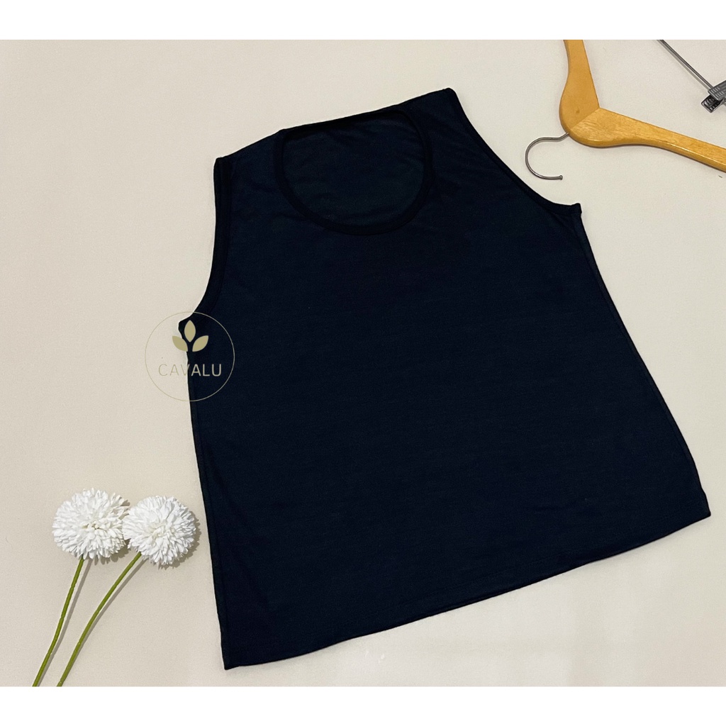 CAVALU Tanktop Polos Kaos Tank Top Wanita Baju Atasan Wanita PE03
