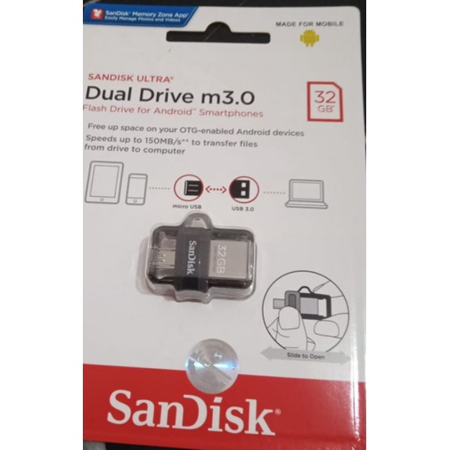 Flashdisk Otg sandiks type micro dan type c 32gb original 100%