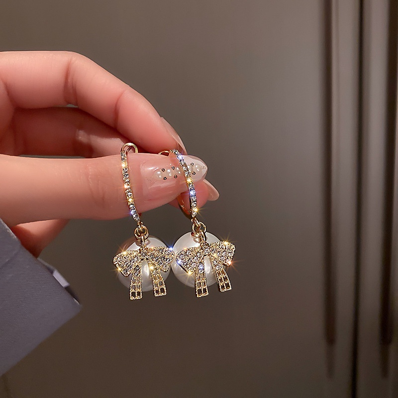 Anting Silver Needle Gaya Retro Korea Untuk Wanita