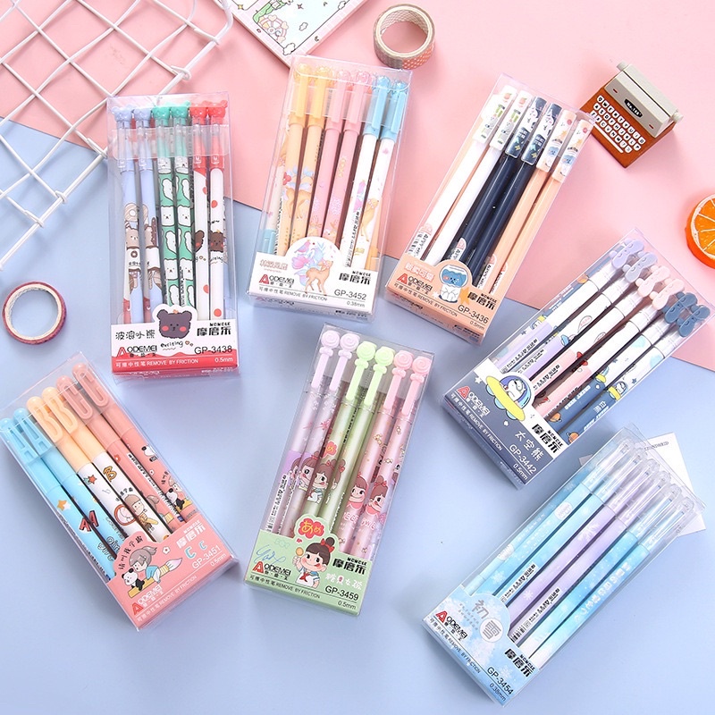 

Delunashop (12pc) pen gel bisa dihapus / pulpen erasable / bolpen hapus lucu fancy ODEMEI pulpen bisa di hapus tinta hitam pena magic