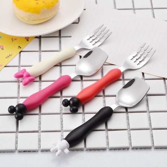 

Jual Kids Cutlery Set Spoon n Fork Mickey Minnie Mouse / Sendok Garpu Anak Limited