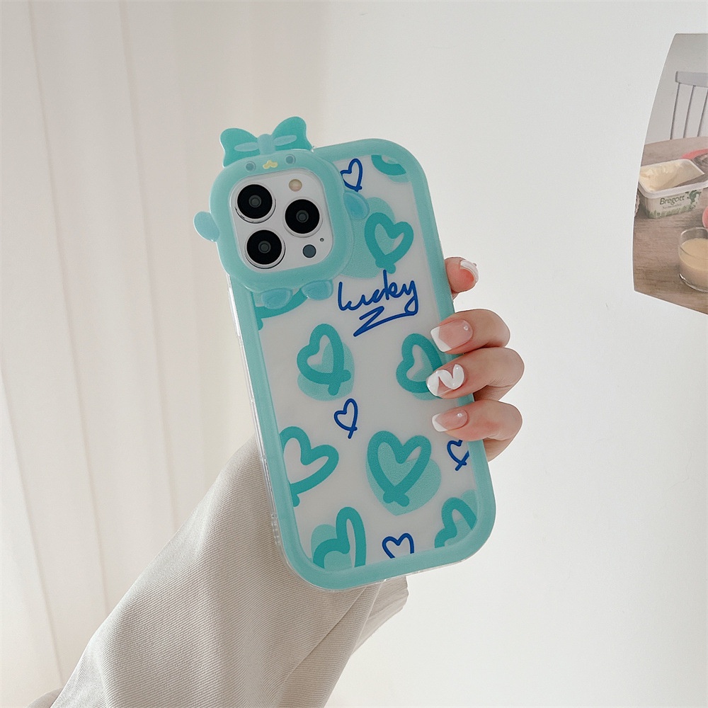 Soft Case Silikon Transparan Motif Hati Untuk iPhone 11 12 13 14 Pro Max 6s 6 Plus 7 8 Plus XR X XS Max SE 2020 2022 14 Plus