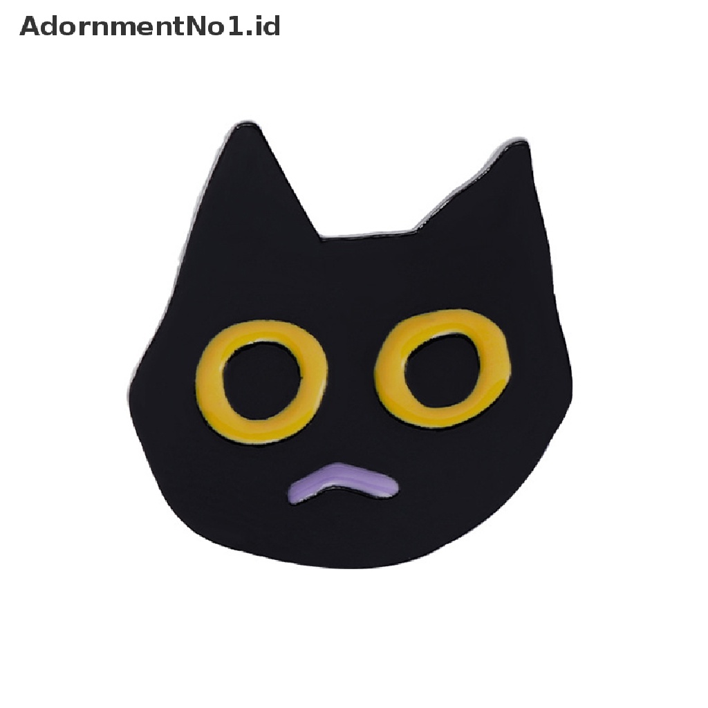 Bros Pin Enamel Bentuk Kartun Hewan Kucing Hitam Kecil Bahan Logam Gaya Punk No1 Untuk Aksesoris