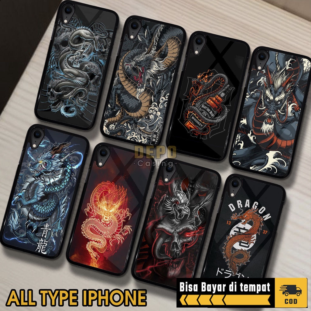 Case Iphone XR Casing Iphone XR Depo Casing [DRGN] Case Glossy Case Aesthetic Custom Case Anime Case