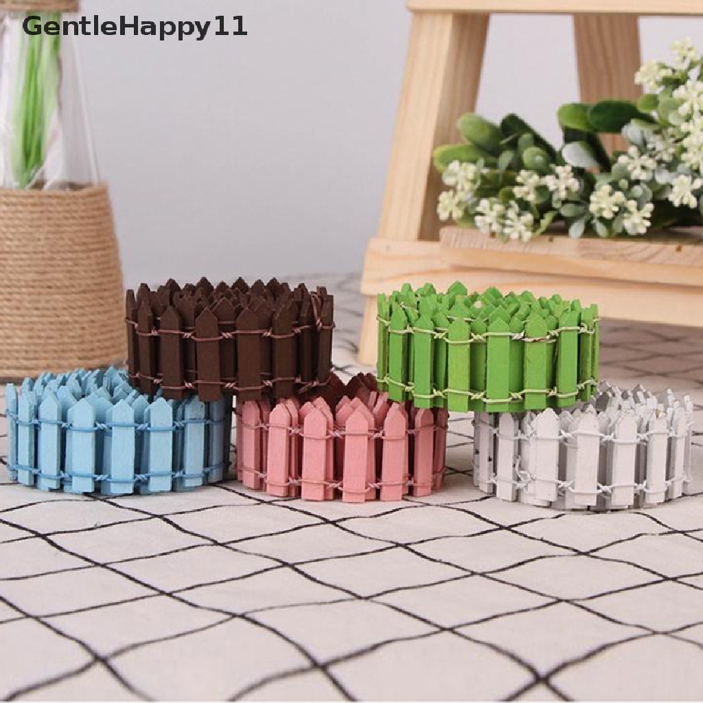 Gentlehappy100 * 5cm Miniatur Pagar Kayu Kecil DIY Fairy Garden Micro Dollhouse Gates Decor id
