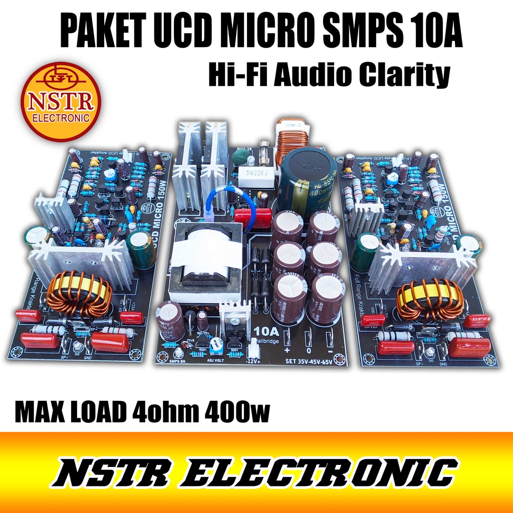 paket stereo ucd micro 150w  smps 10a