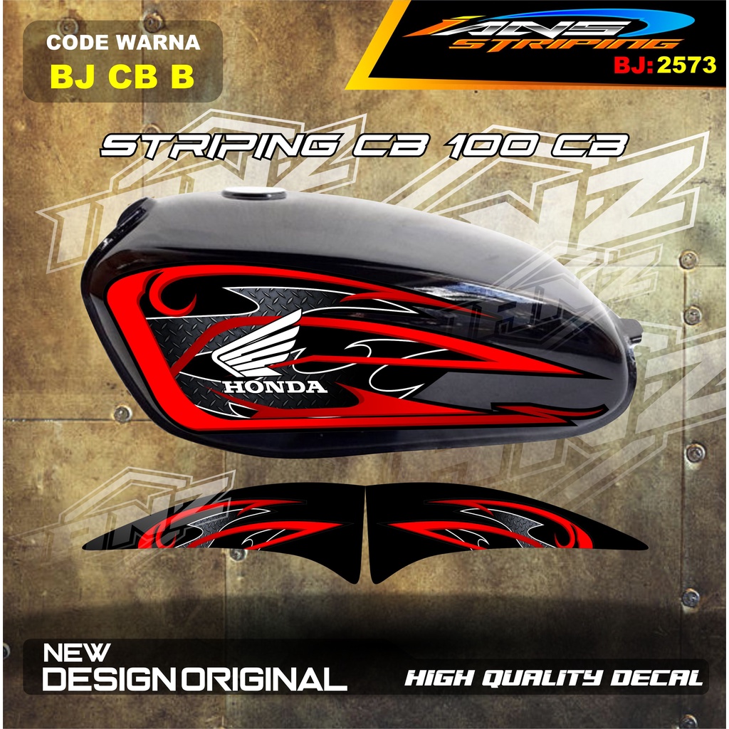 STICKER STRIPING BODY MOTOR CB BATIK  / STRIPING CUSTOM CB 125 TERMURAH / STIKER MOTOR