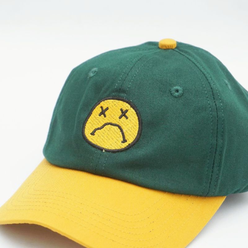 Omidoki Topi Polo Caps hijau kuning sad