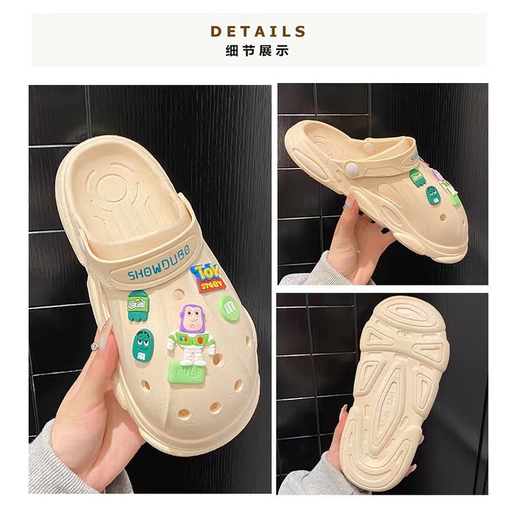 ♫ Megata ♫ SJ020 Sandal EVA Slop TS Wanita Free Stiker Boneka Sendal Import Fashion Korea Rubber Empuk Limitless