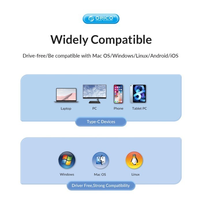 Type c to hdtv vga d-sub usb A 3.0 audio 3.5mm pd usb-c tf sd converter orico 4k 1080p 5Gbps 5a 100w aluminum 7in1 hub dm-7ts dm7ts