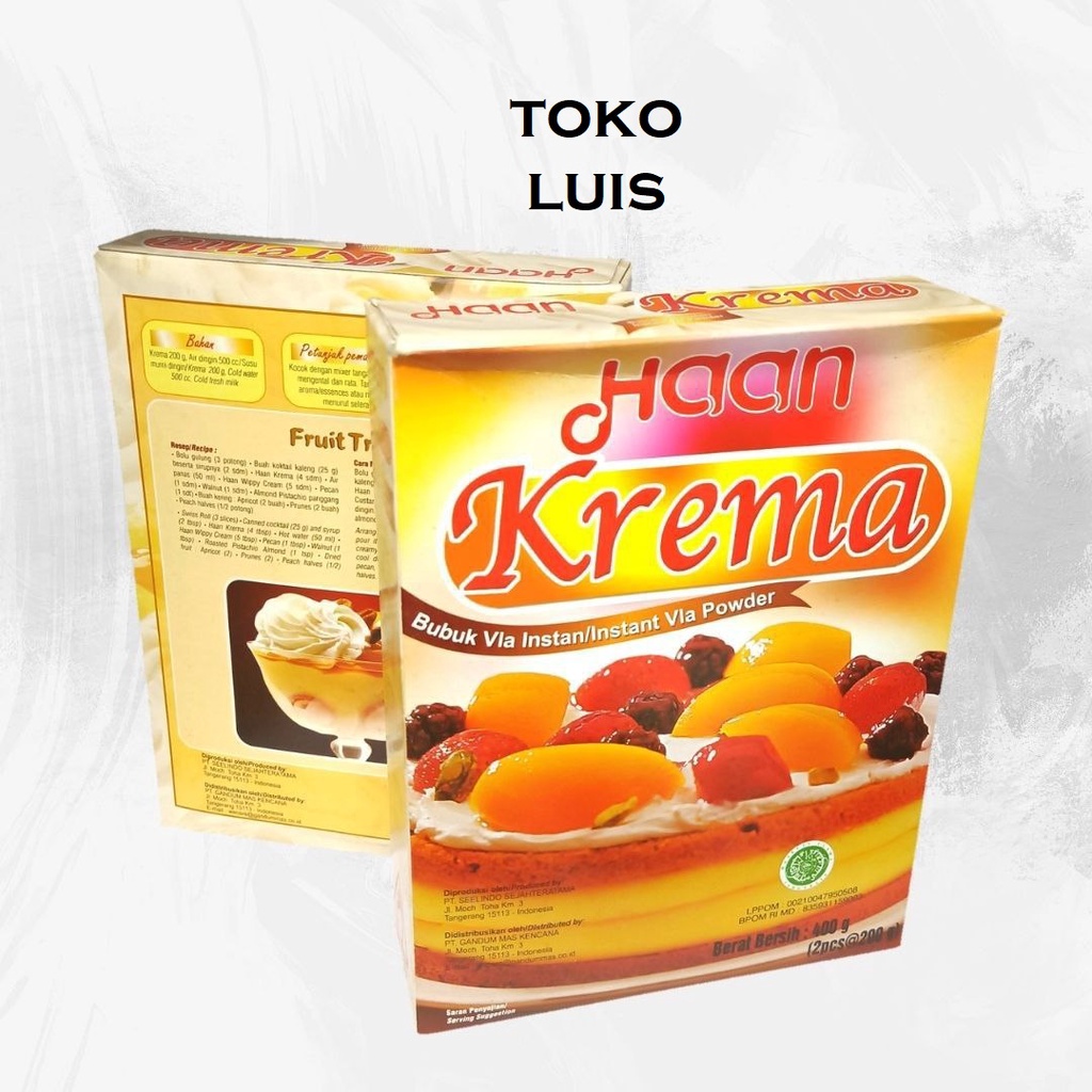 

HAAN krema bubuk vla instan custard netto 400 gr