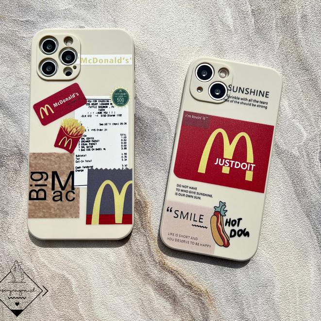 MCD Mcdonald Case Iphone 6 6S 7 8 PLUS X XS XR 11 PRO MAX Casing Lucu - HOT DOG, 6 / 6S