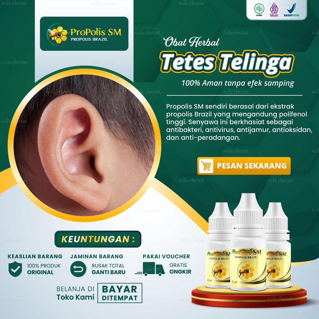 (Original) Obat Telinga Sakit Obat Tetes Telinga Bernanah Obat Tetes Telinga Berair Congek Sakit