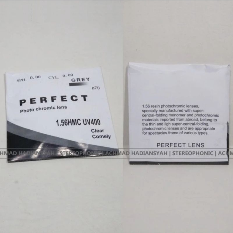 Lensa PHOTOCHROMIC sepasang include faset.. Lensa PHOTOCHROMIC Grey Lensa PHOTOCHROMIC Minus Plus Si