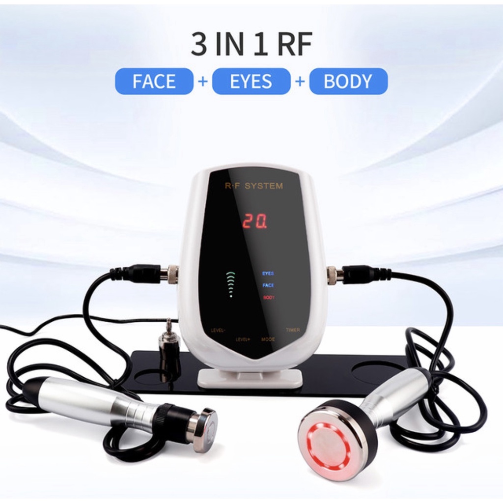 3in1 alat facial slimming multipolar Mini RF messotherapy pengencangan kerutan