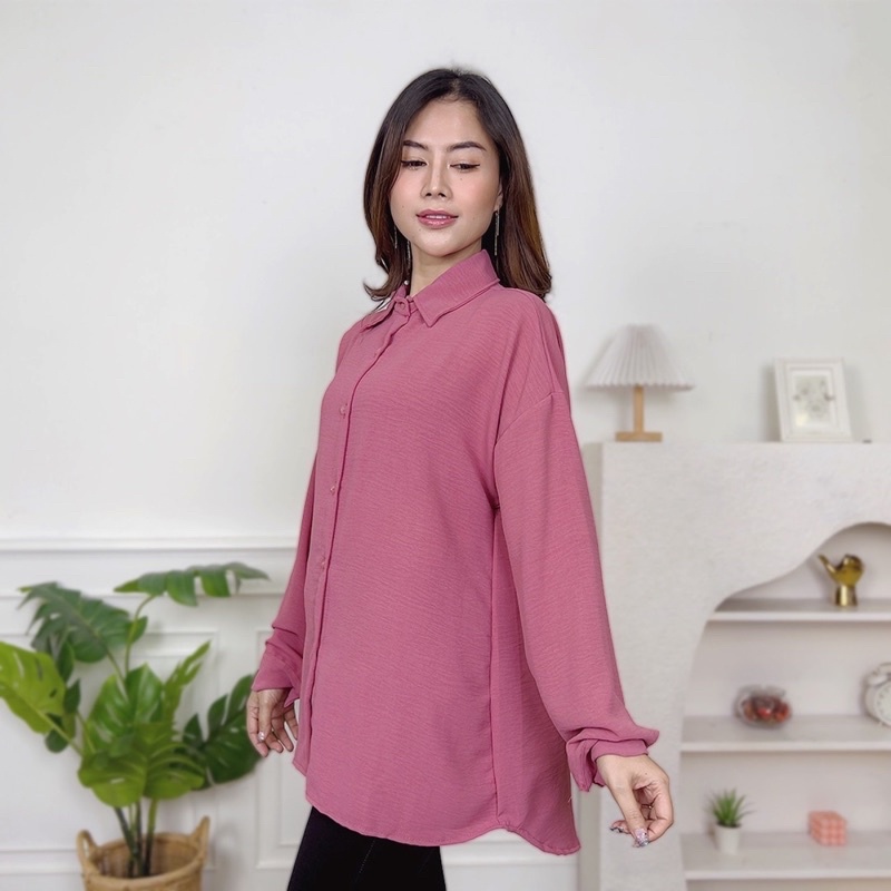 AFI - EC - ⭐️ PREMIUM AIRFLOW CRINCLE ⭐️ Anna Shirt CRINCLE-Dusty