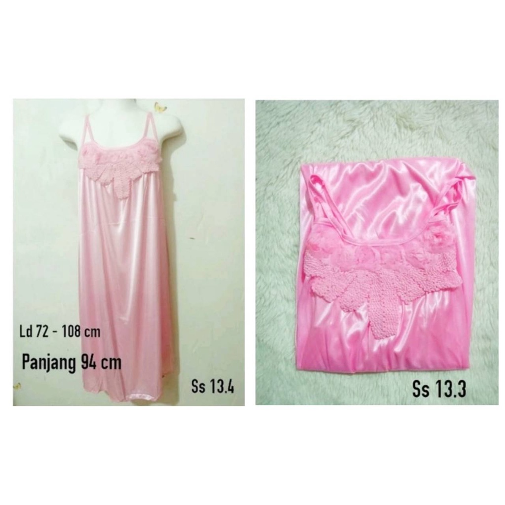 Lingerie Sexy Impor Daster Dress Bahan Satin Dewasa.