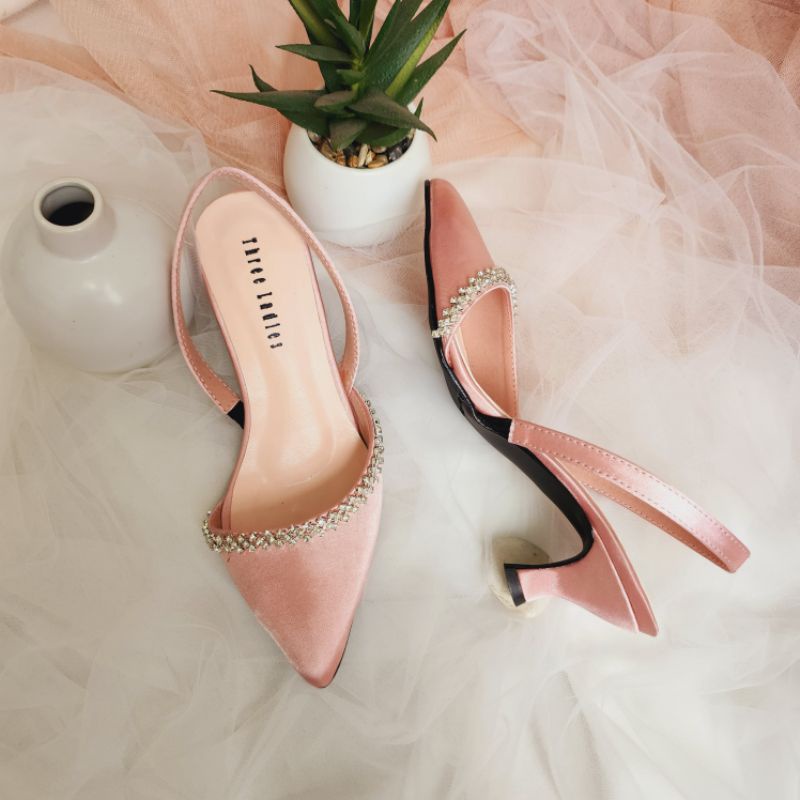 Oshea heels 4 cm | Sendal tali wanita | Sendal wedding by Three Ladies