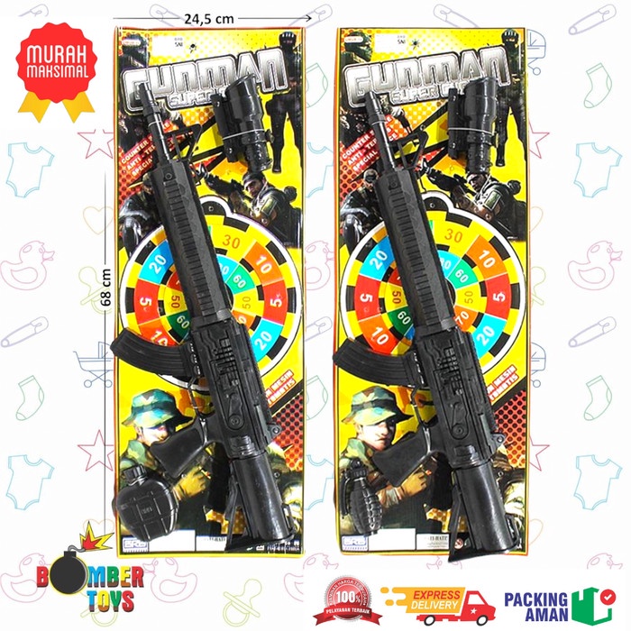 PROMO MAINAN ANAK PISTOL GUNMAN BISA BUNYI ADA TOPENG DAN SET SENJATA