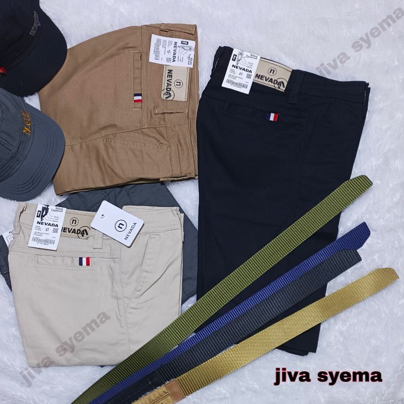 Celana pendek chinos Pria chino Slimfit Cowok Dewasa