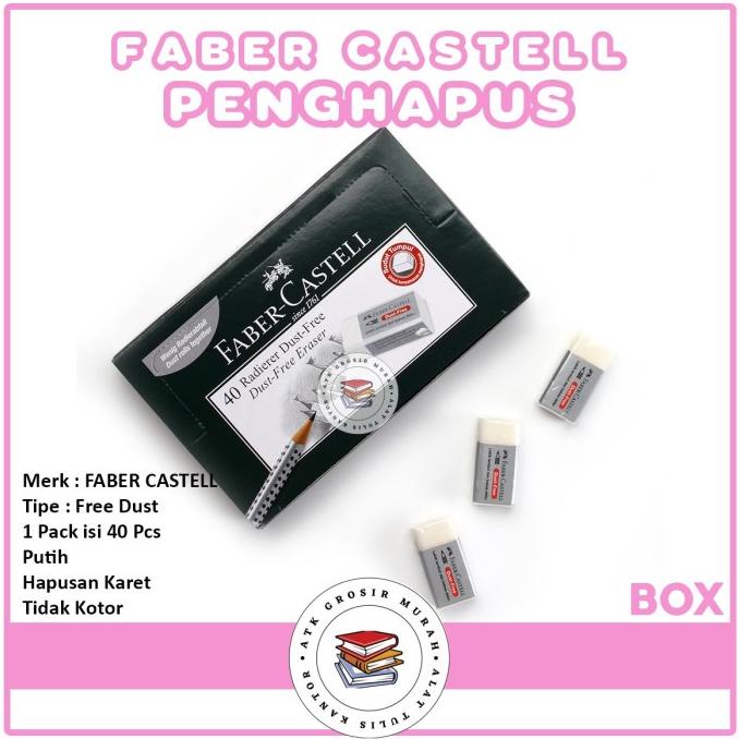 

TERBARU FABER CASTELL - Penghapus Kecil Putih Free Dust - Box /ALAT TULIS AESTHETIC/ALAT TULIS SEKOLAH/ALAT TULIS SET/ALAT TULIS LENGKAP/ALAT TULIS ANAK/ALAT TULIS LUCU